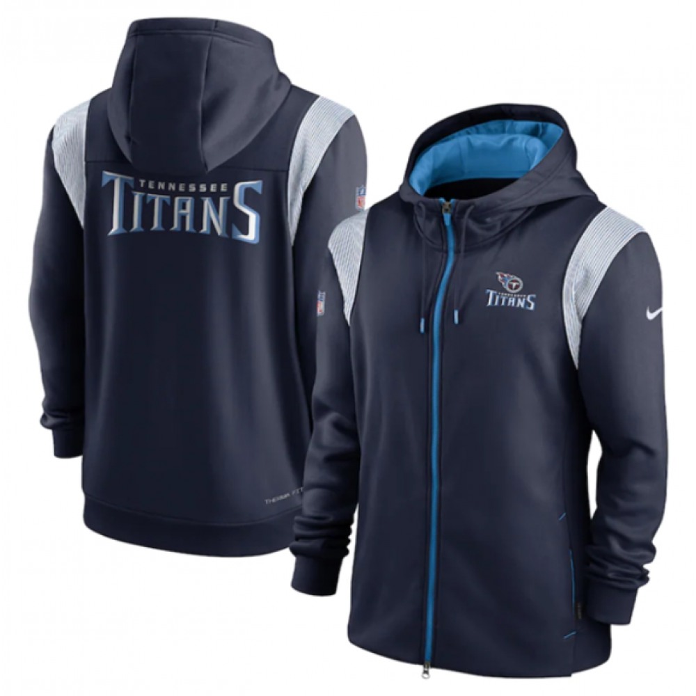 Men's Tennessee Titans Navy zipper Hoodie 1
