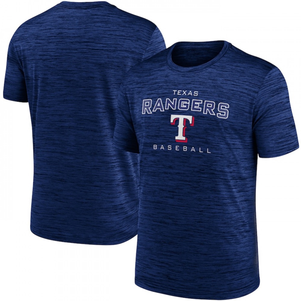 Men's Texas Rangers Blue Velocity Practice Performance T-Shirt 1