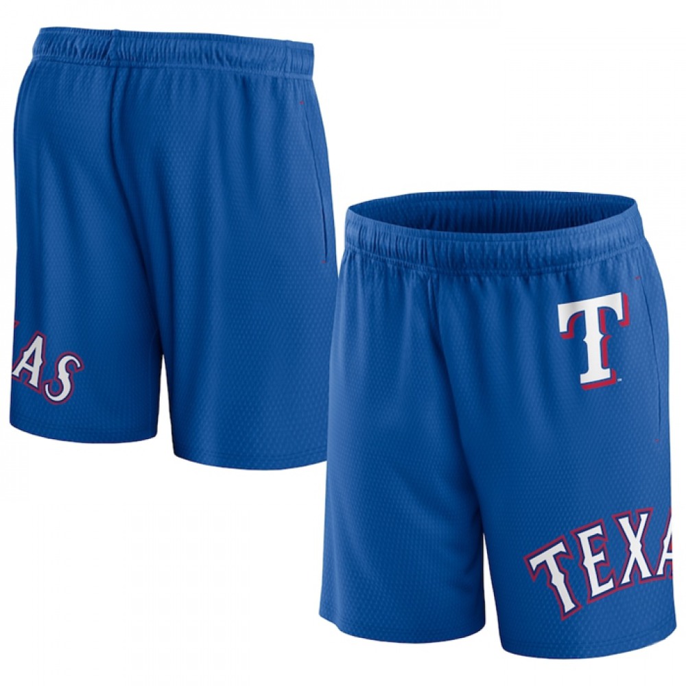 Men's Texas Rangers Royal Clincher Mesh Shorts 1