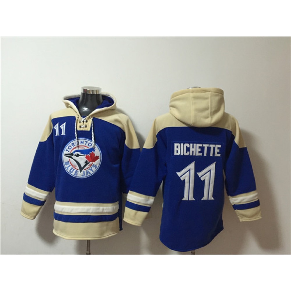 Men's Toronto Blue Jays #11 Bo Bichette Royal Ageless Must-Have Lace-Up Pullover Hoodie 1