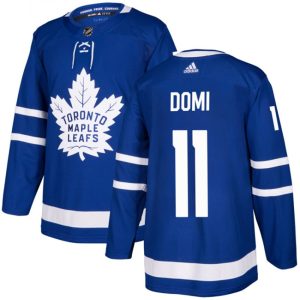 Men's Toronto Maple Leafs #11 Max Domi Blue Stitched Jersey