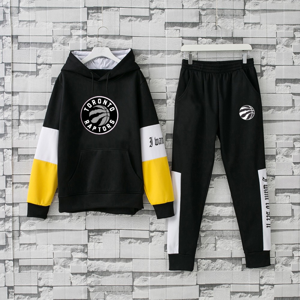 Men's Toronto Raptors 2019 Black Tracksuits Hoodie Suit 1
