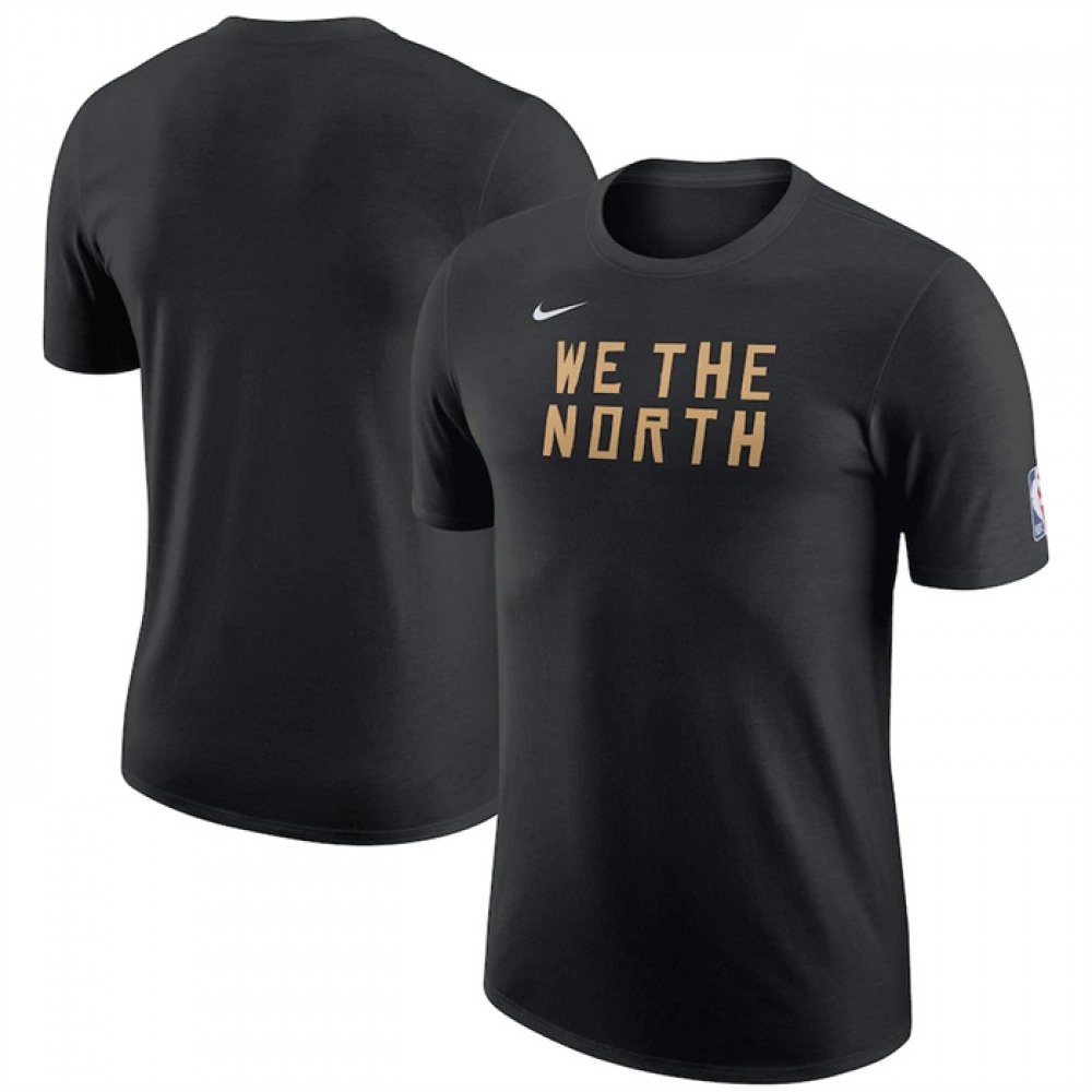 Men's Toronto Raptors Black 2022/23 City Edition Essential Warmup T-Shirt 1
