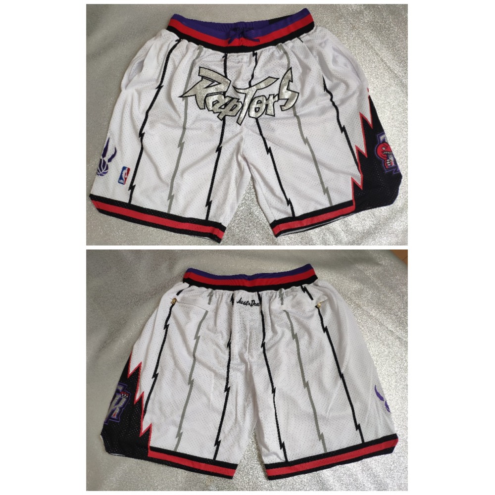 Men's Toronto Raptors White Shorts (Run Small) 1