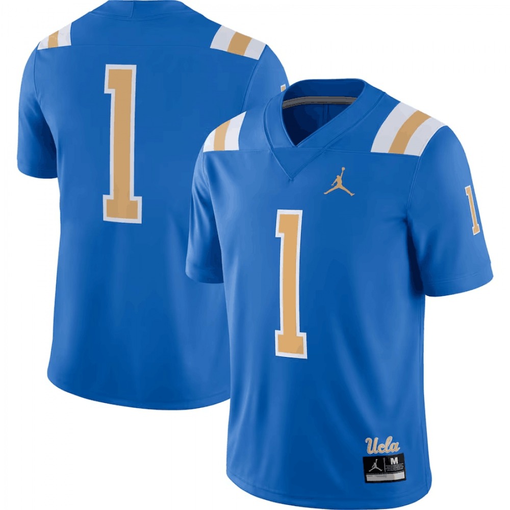Men's UCLA Bruins Customized Blue Stitched Jersey 1