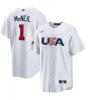 Men's USA Baseball #1 Jeff McNeil 2023 White World Baseball Classic Stitched Jersey