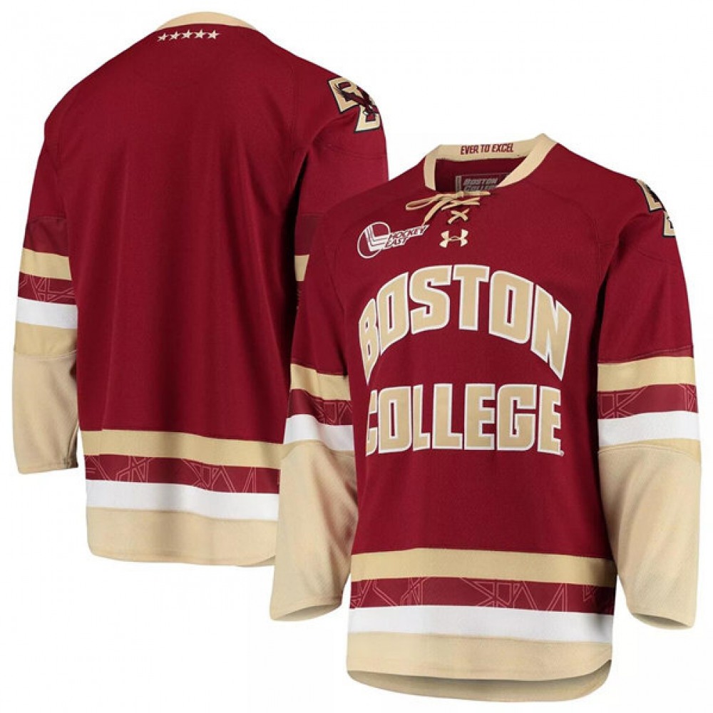 Men's Under Armour Maroon Boston Red Stitched Jersey 1