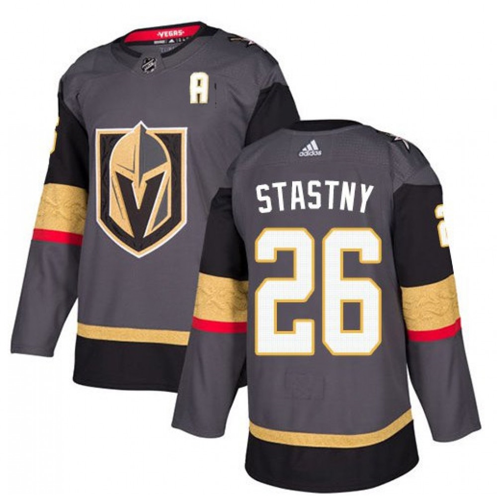 Men's Vegas Golden Knights #26 Paul Stastny Grey Stitched NHL Jersey 1
