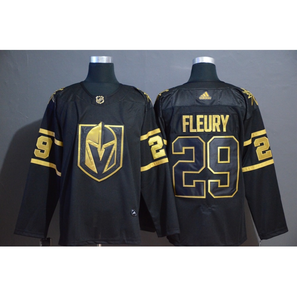 Men's Vegas Golden Knights #29 Marc-Andre Fleury Black Golden 2019 NHL All-Star Game Jersey 1