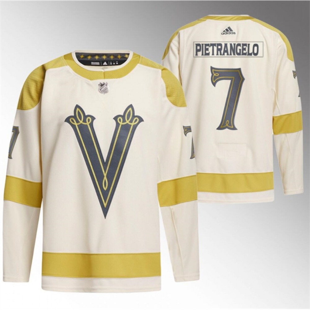 Men's Vegas Golden Knights #7 Alex Pietrangelo Cream 2024 Winter Classic Stitched Jersey 1