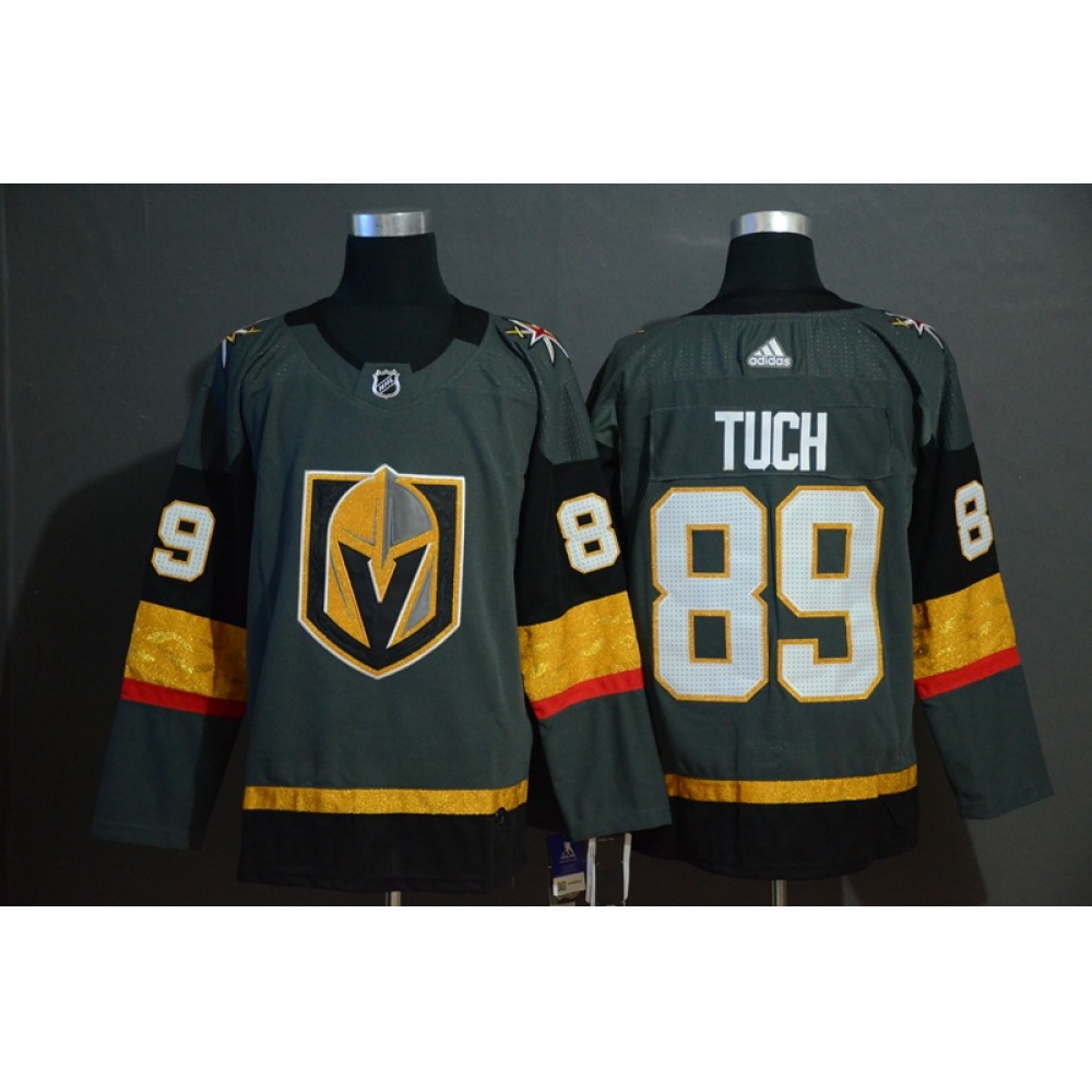 Men's Vegas Golden Knights #89 Alex Tuch Grey Stitched NHL Jersey 1