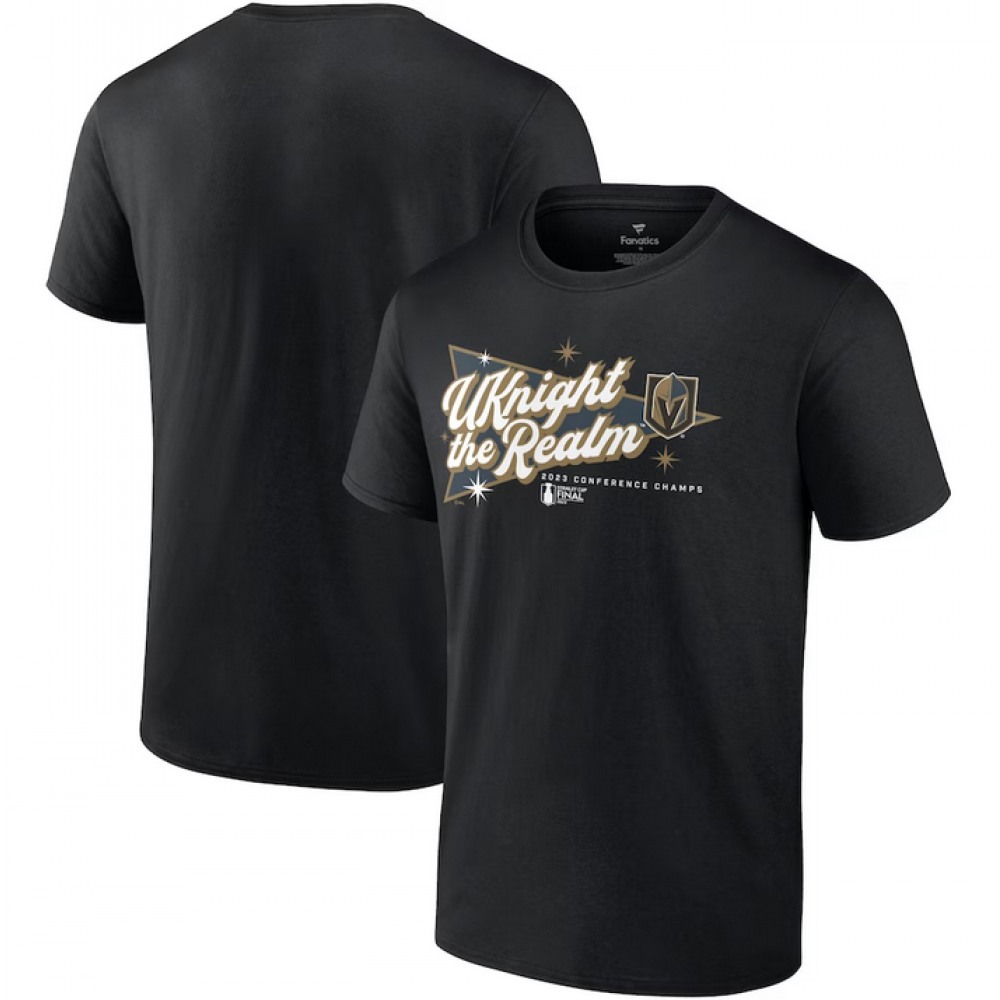 Men's Vegas Golden Knights Black 2023 Western Conference Champions Home Ice T-Shirt 1