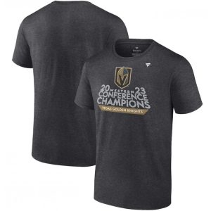 Men's Vegas Golden Knights Heather Charcoal 2023 Western Conference Champions Locker Room T-Shirt