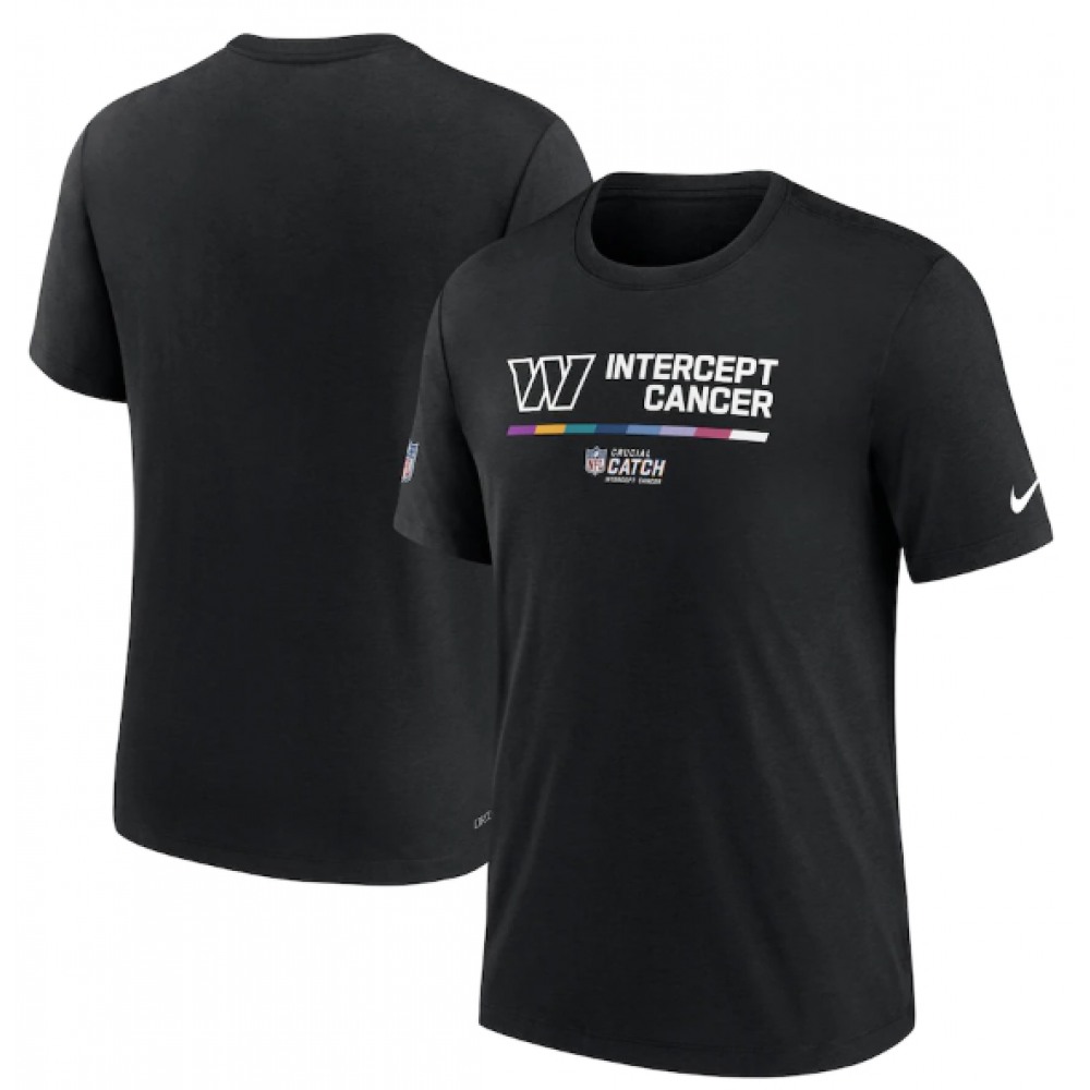 Men's Washington Commanders 2022 Black Crucial Catch Performance T-Shirt 1