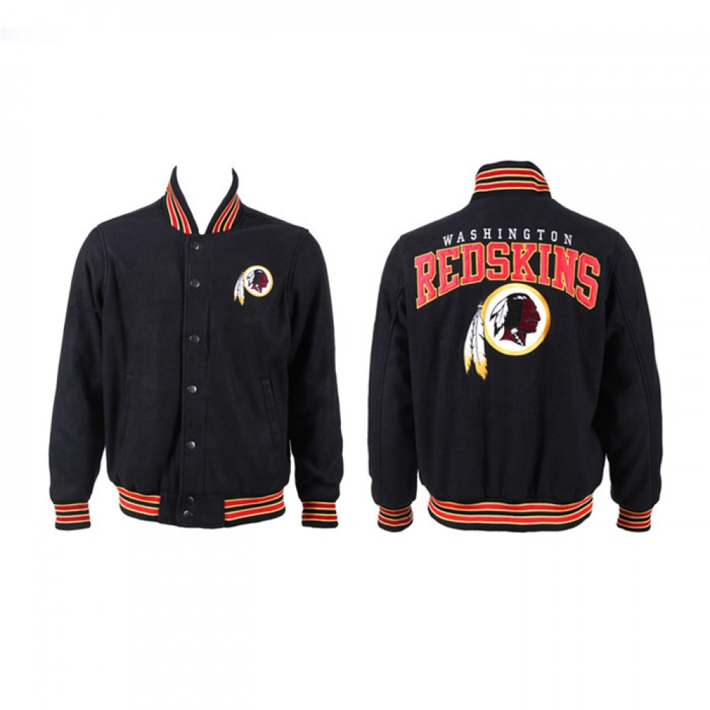 Men's Washington Commanders Black Stitched Jacket 1