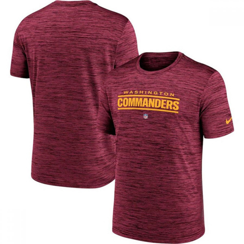 Men's Washington Commanders Burgundy Velocity Performance T-Shirt 1
