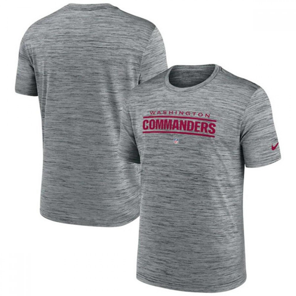 Men's Washington Commanders Gray Velocity Performance T-Shirt 1