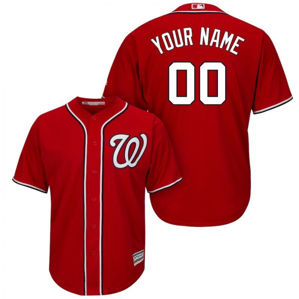 Men's Washington Nationals 2020 Red Customized Stitched Jersey 1