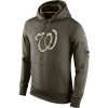 Men's Washington Nationals Olive Salute To Service KO Performance Hoodie