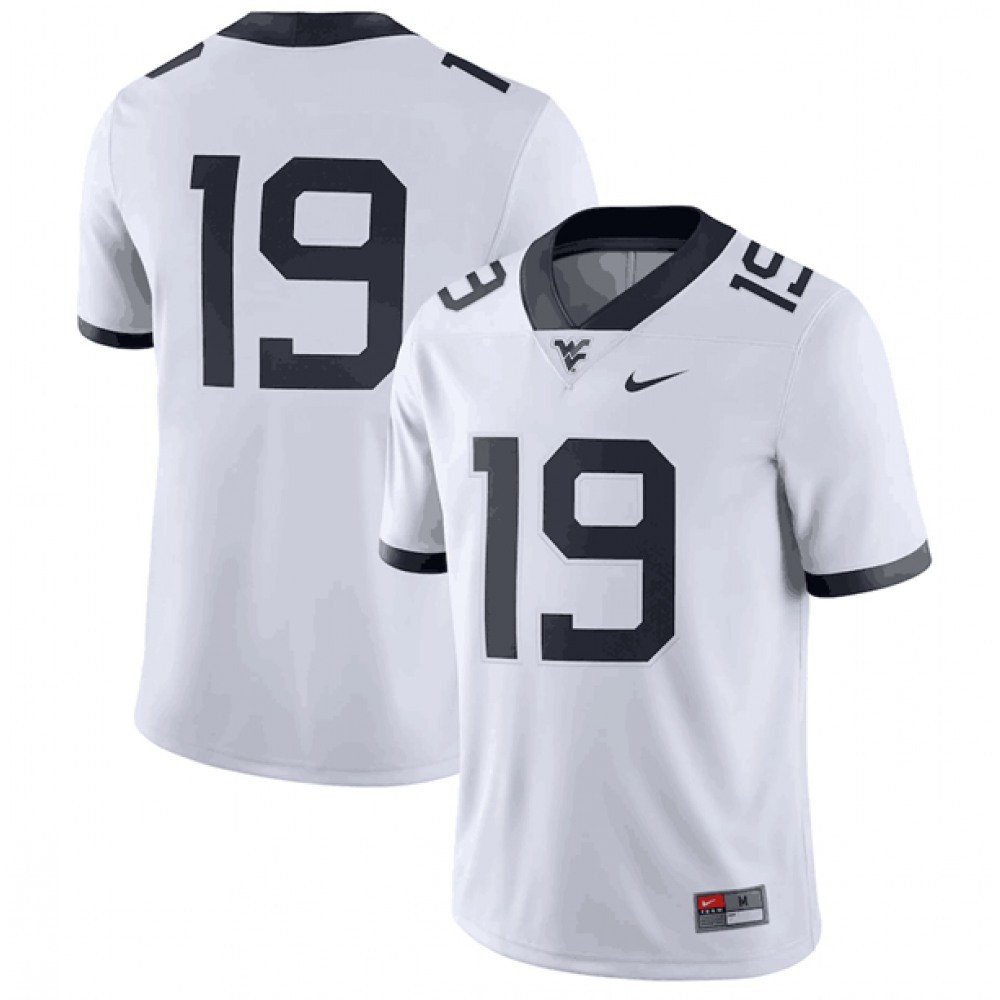 Men's West Virginia Mountaineers Customized White Stitched Jersey 1
