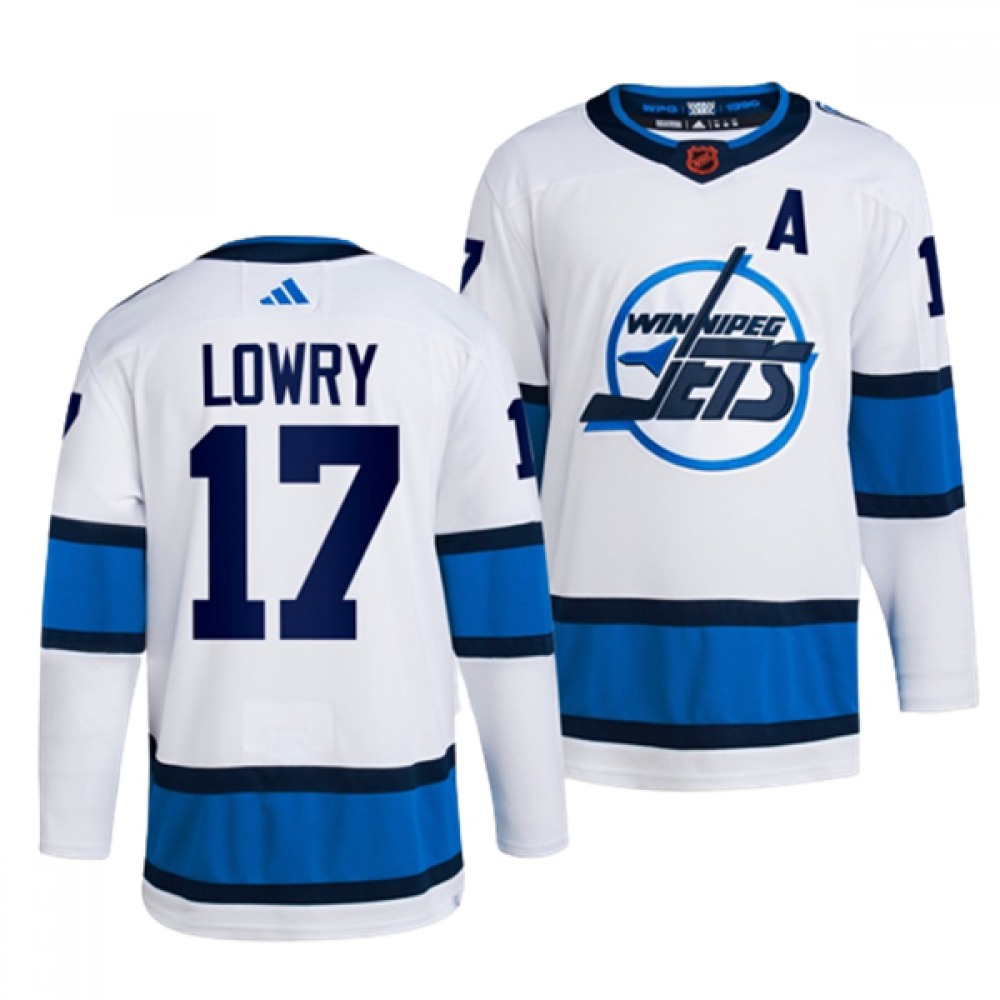 Men's Winnipeg Jets #17 Adam Lowry White 2022-23 Reverse Retro Stitched Jersey 1
