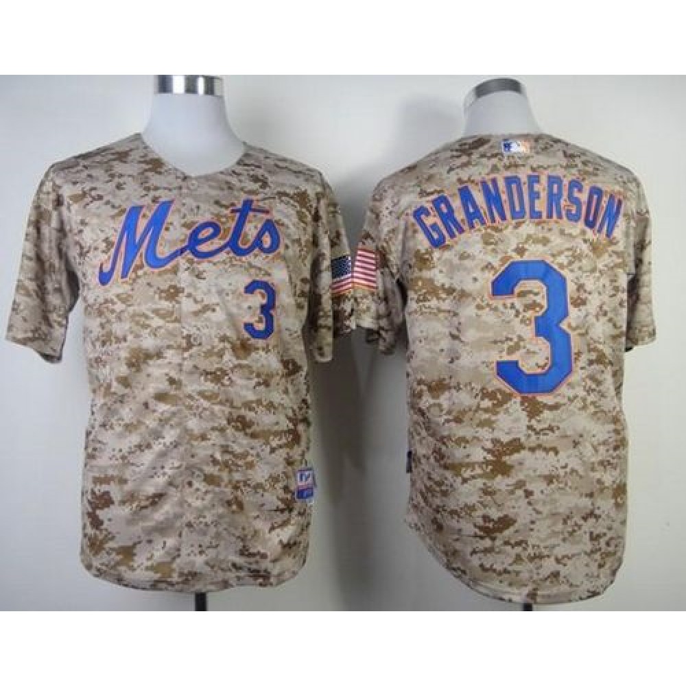 Mets #3 Curtis Granderson Alternate Camo Cool Base Stitched MLB Jersey 1