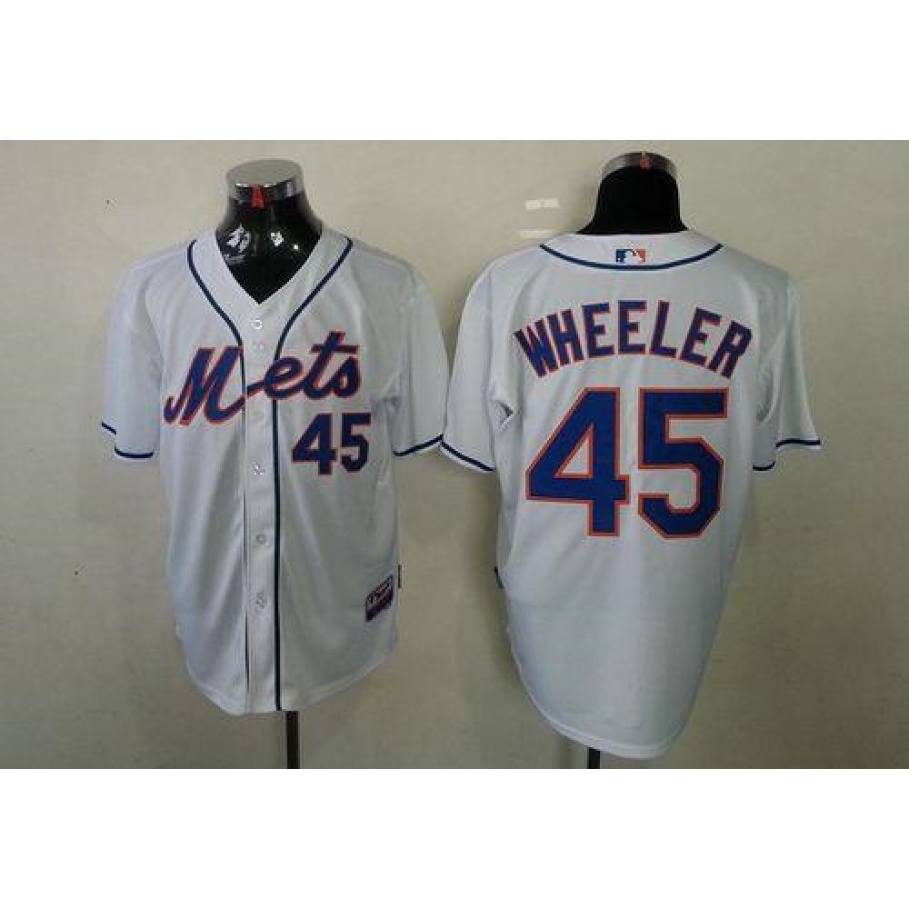 Mets #45 Zack Wheeler White Cool Base Stitched MLB Jersey 1
