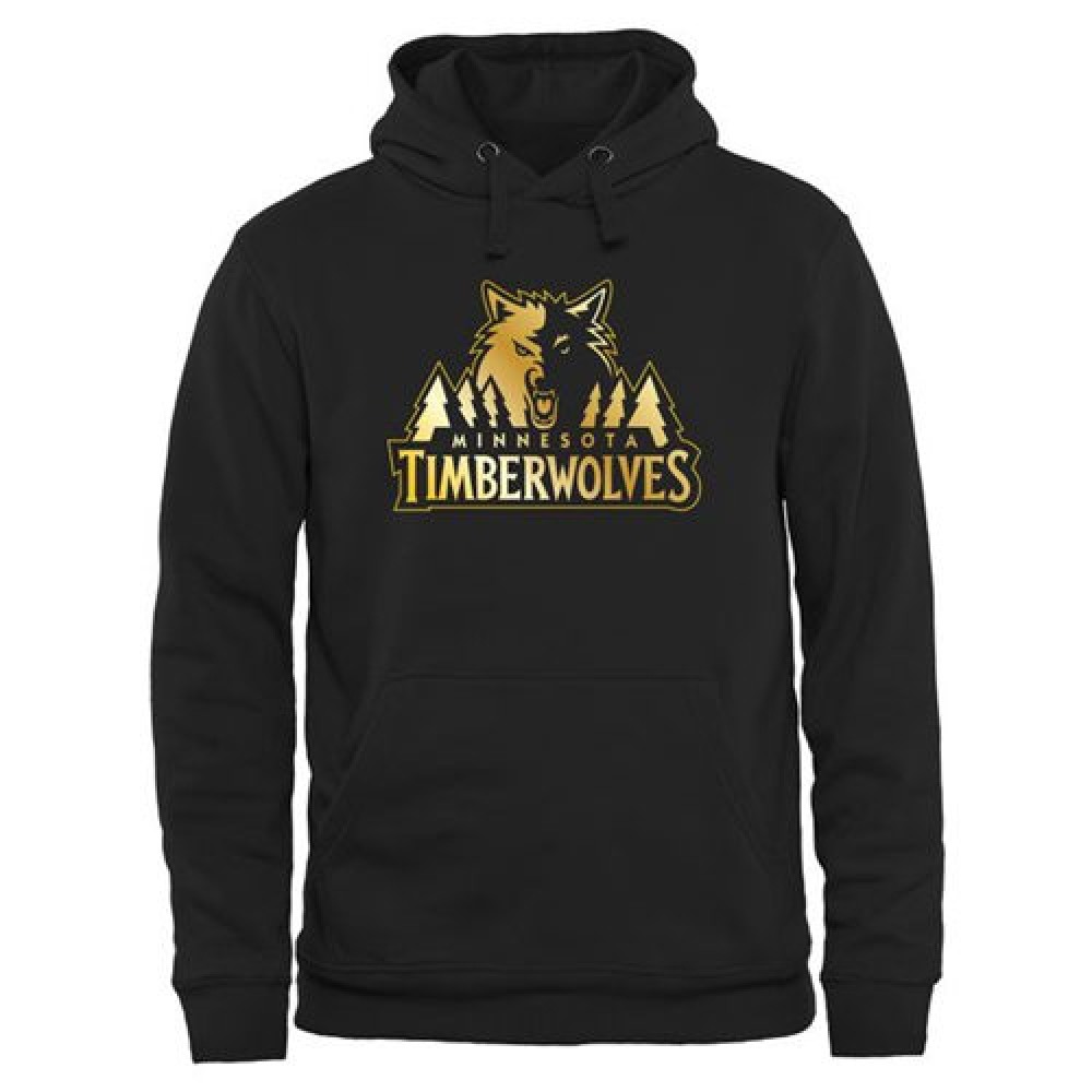 Minnesota Timberwolves Gold Collection Pullover Hoodie Black 1