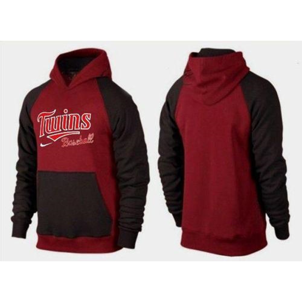 Minnesota Twins Pullover Hoodie Burgundy Red & Black 1