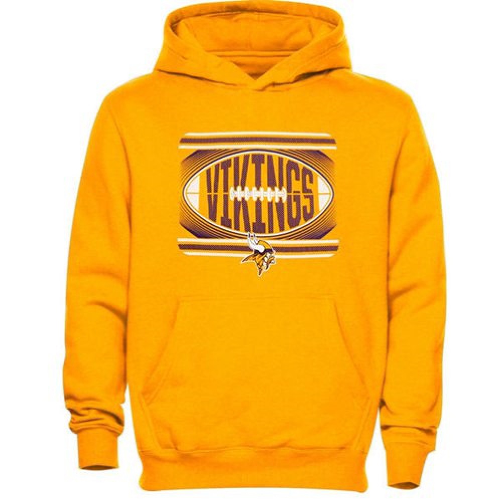 Minnesota Vikings Meshed Fleece Hoodie Gold 1