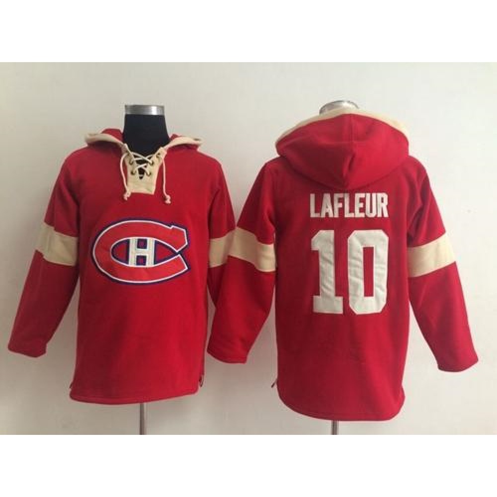 Montreal Canadiens #10 Guy Lafleur Red Pullover NHL Hoodie 1