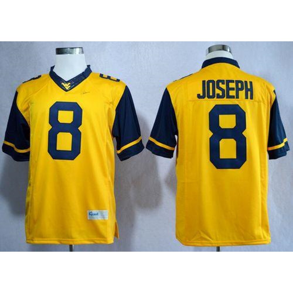 Mountaineers #8 Karl Joseph Gold Limited Stitched NCAA Jersey 1