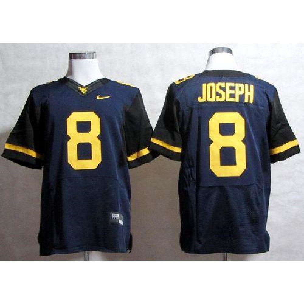 Mountaineers #8 Karl Joseph Navy Blue Stitched NCAA Jersey 1