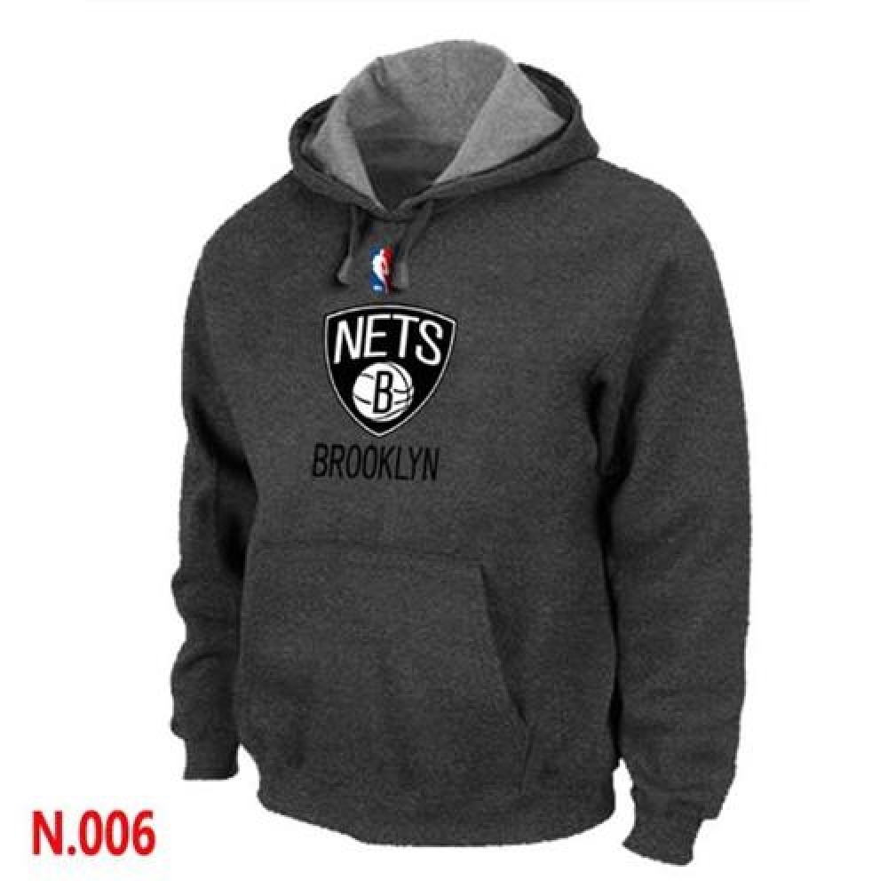 NBA Brooklyn Nets Pullover Hoodie Dark Grey 1