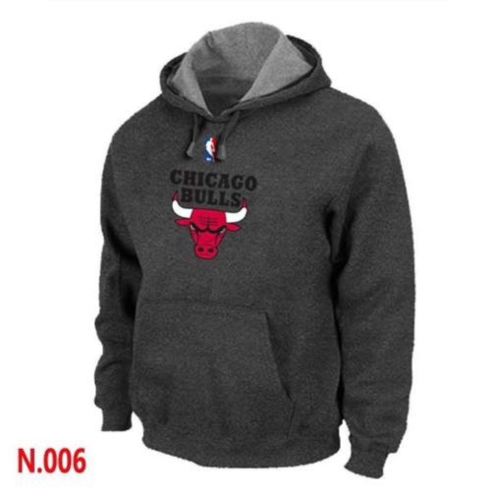 NBA Chicago Bulls Pullover Hoodie Dark Grey 1