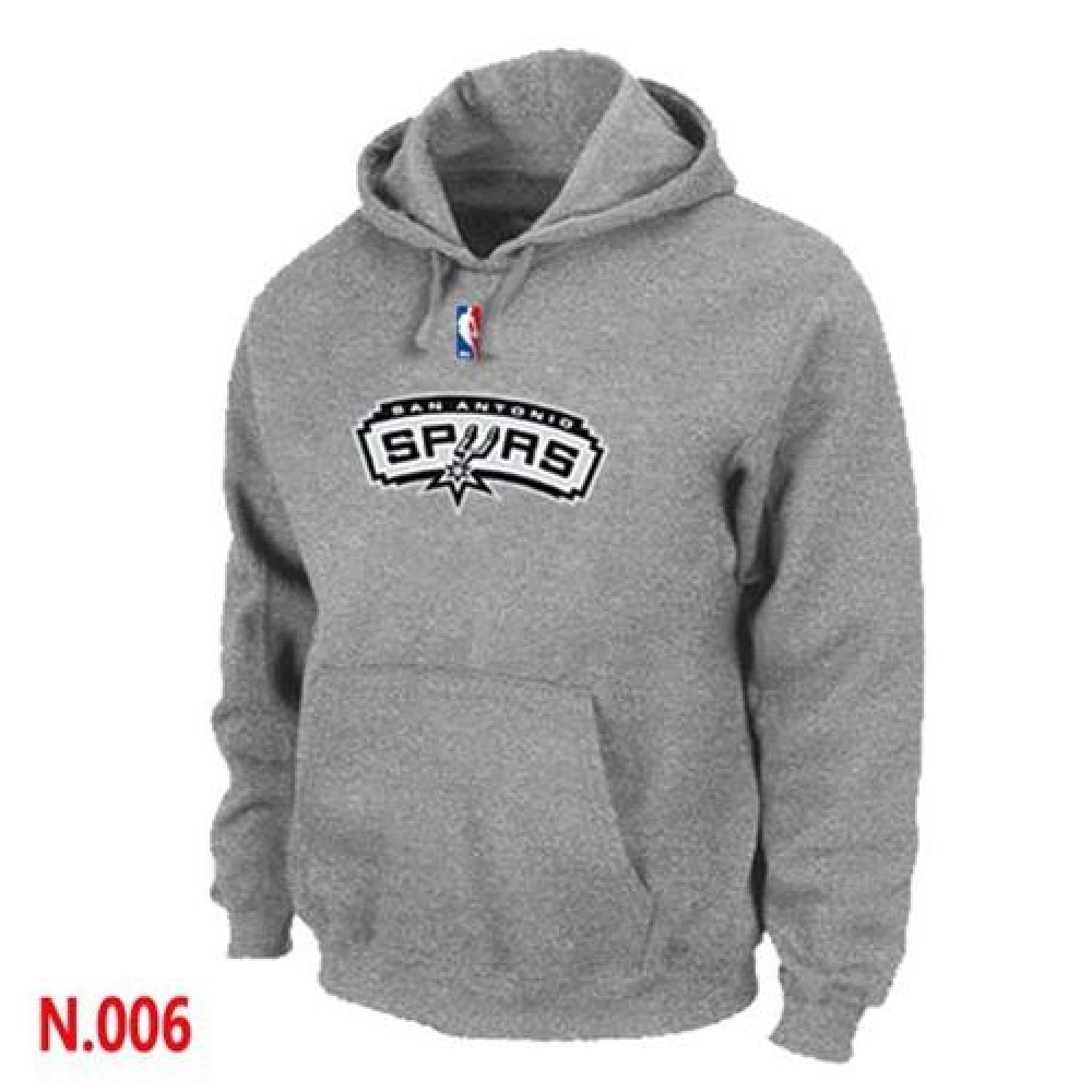 NBA San Antonio Spurs Pullover Hoodie Light Grey 1