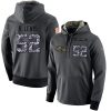 NFL Men's Baltimore Ravens #52 Ray Lewis Stitched Black Anthracite Salute to Service Player Performance Hoodie