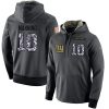 NFL Men's New York Giants #10 Eli Manning Stitched Black Anthracite Salute to Service Player Performance Hoodie