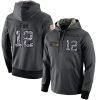 NFL Men's Seattle Seahawks #12 Fan Stitched Black Anthracite Salute to Service Player Performance Hoodie