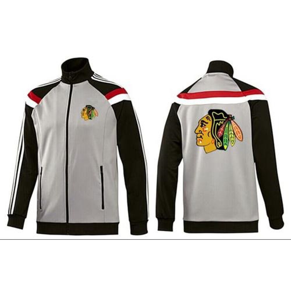 NHL Chicago Blackhawks Zip Jackets Grey 1