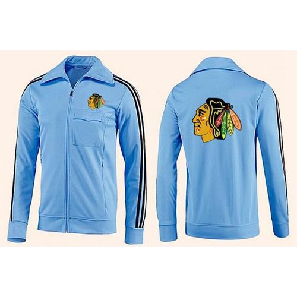 NHL Chicago Blackhawks Zip Jackets Light Blue 1