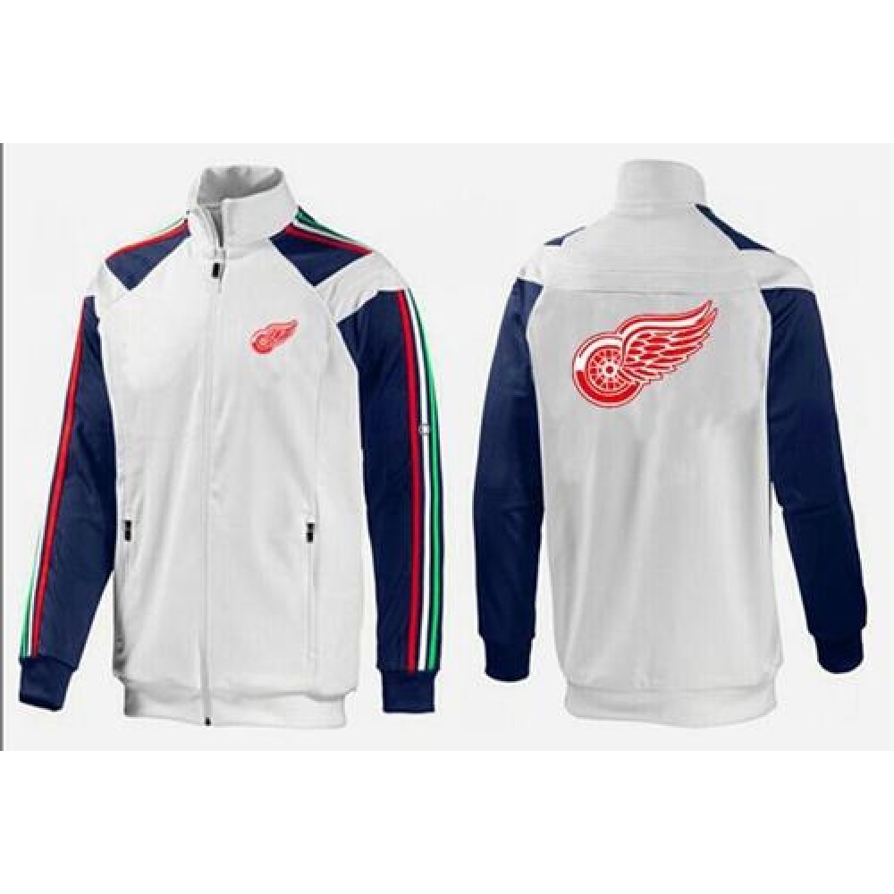 NHL Detroit Red Wings Zip Jackets White-2 1