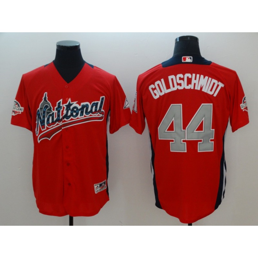 National League #44 Paul Goldschmidt Red 2018 MLB All-Star Game Home Run Derby Jersey 1