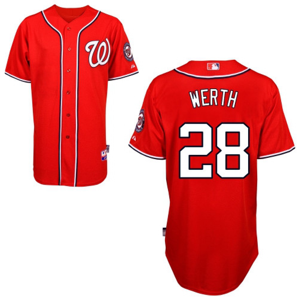 Nationals #28 Jayson Werth Red Stitched Youth MLB Jersey 1