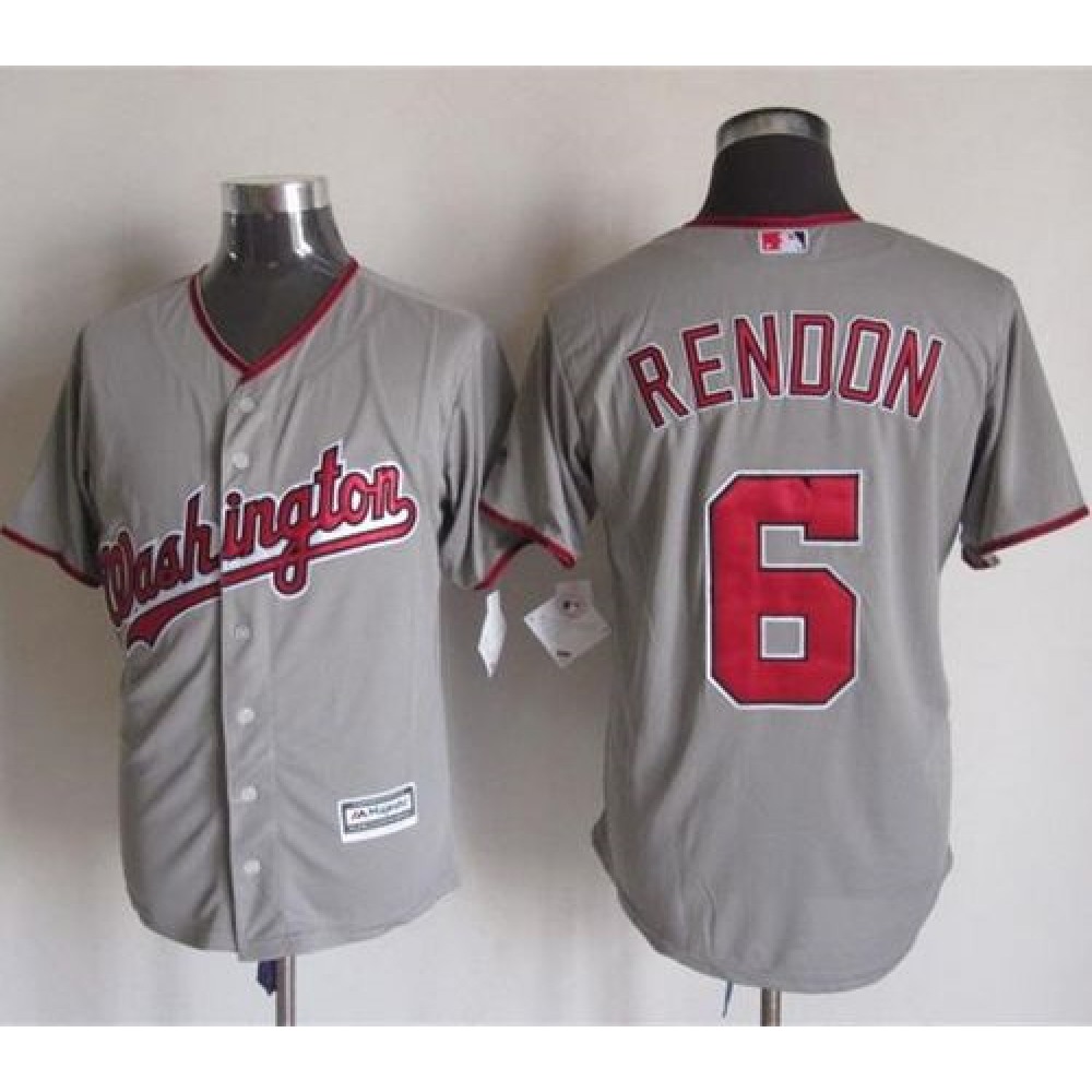 Nationals #6 Anthony Rendon Grey New Cool Base Stitched MLB Jersey 1
