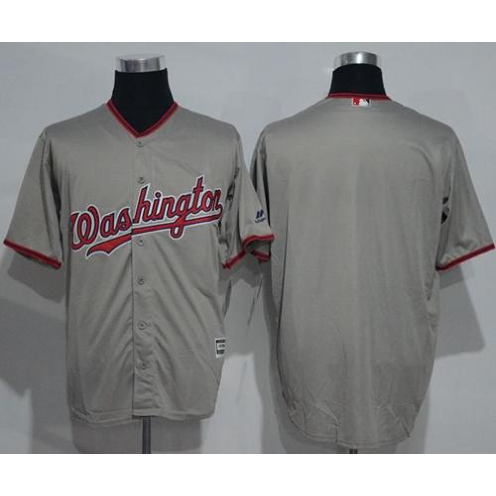 Nationals Blank Grey New Cool Base Stitched MLB Jersey 1