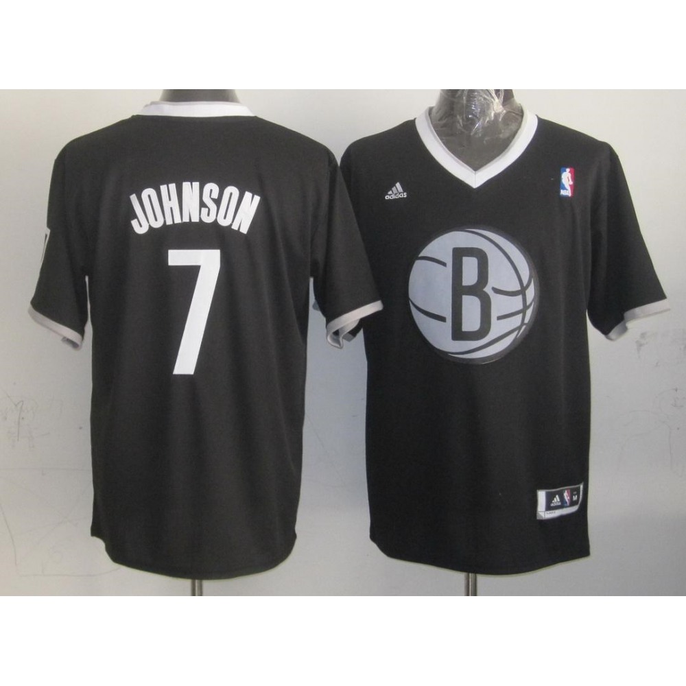 Nets #7 Joe Johnson Black 2013 Christmas Day Swingman Stitched NBA Jersey 1