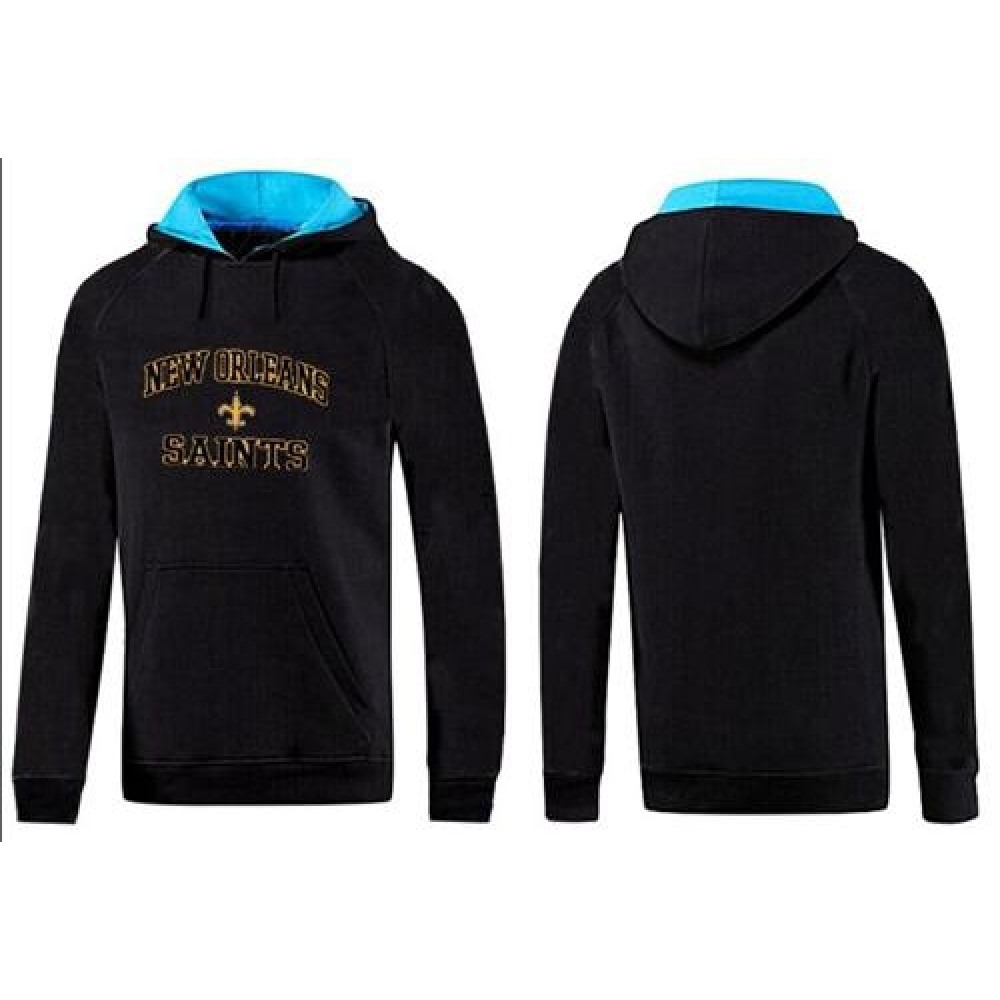 New Orleans Saints Heart & Soul Pullover Hoodie Black & Blue 1