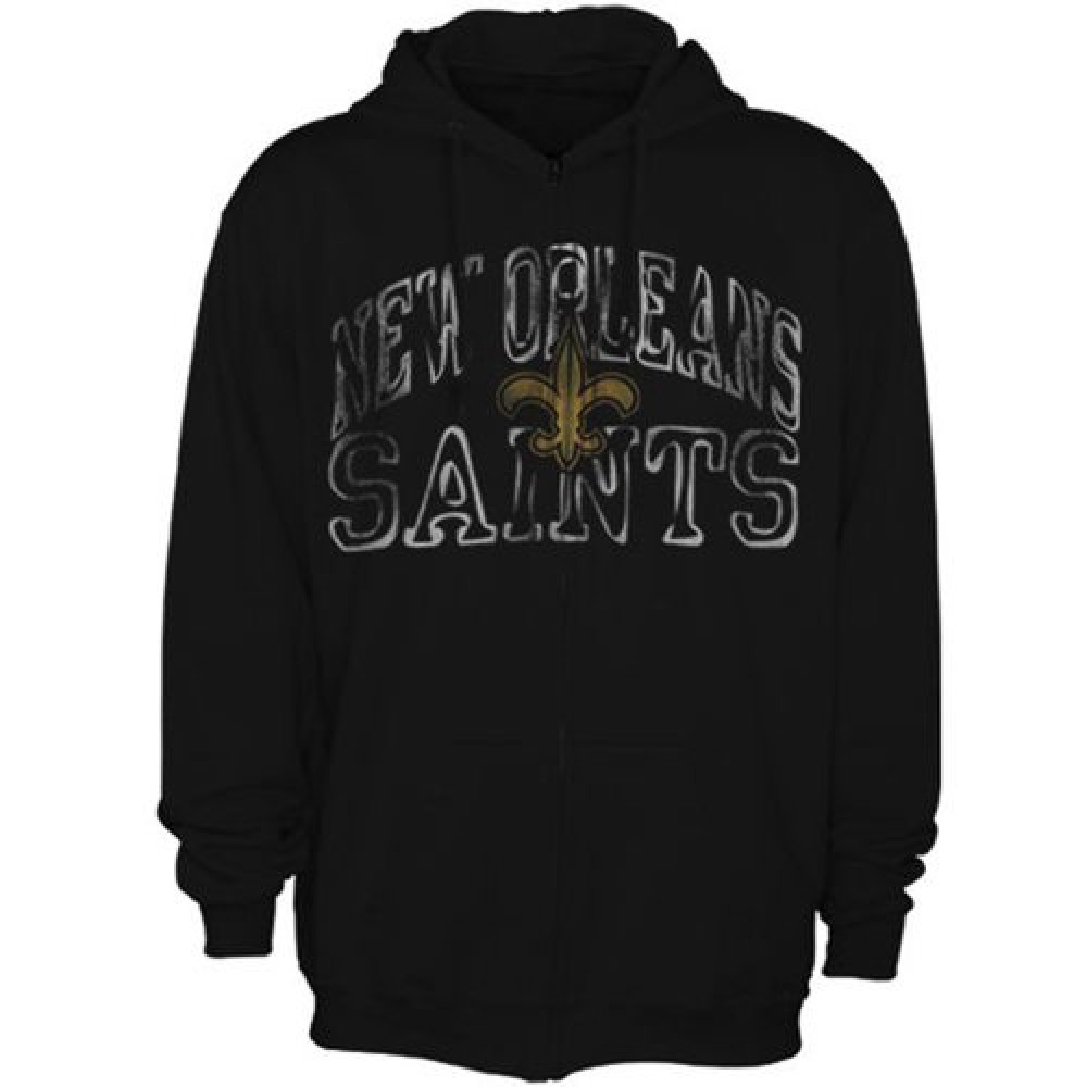 New Orleans Saints Touchback VI Full Zip Hoodie Black 1
