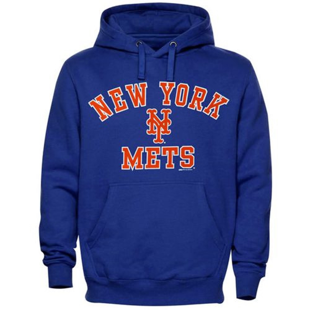 New York Mets Fastball Fleece Pullover Royal Blue MLB Hoodie 1